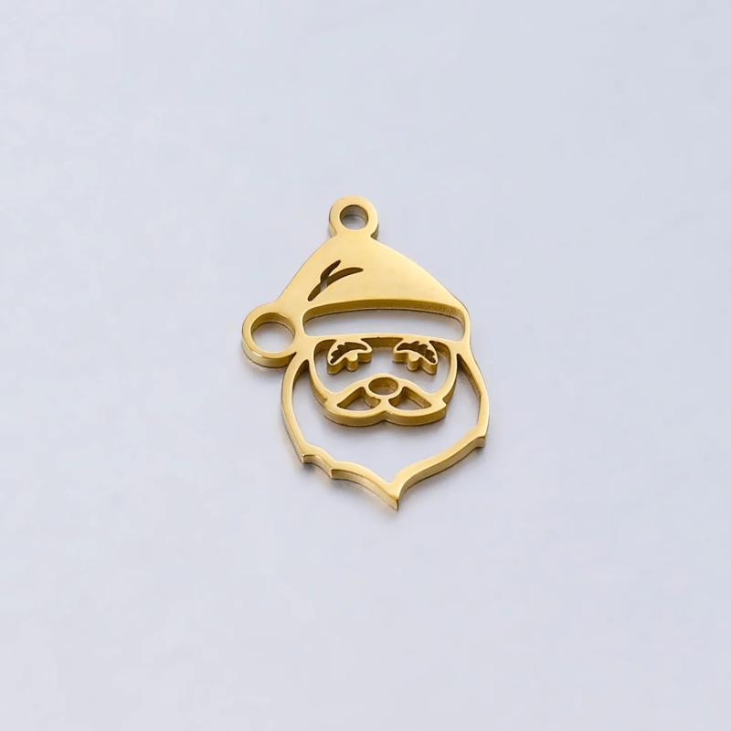 5Pcs Xmas Santa Charms for Jewelry Making Necklace Bracelet Earrings