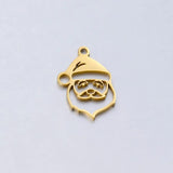 5Pcs Xmas Santa Charms for Jewelry Making Necklace Bracelet Earrings
