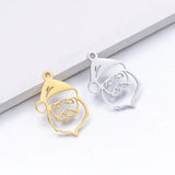 5Pcs Xmas Santa Charms for Jewelry Making Necklace Bracelet Earrings