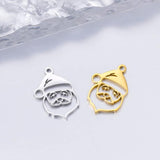 5Pcs Xmas Santa Charms for Jewelry Making Necklace Bracelet Earrings