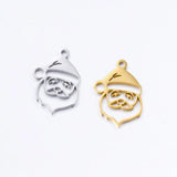 5Pcs Xmas Santa Charms for Jewelry Making Necklace Bracelet Earrings