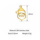 5Pcs Xmas Santa Charms for Jewelry Making Necklace Bracelet Earrings