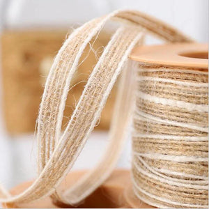 Natural Jute Rope Cord String Burlap Ribbon Crafts Sewing DIY Jute Hemp Wedding