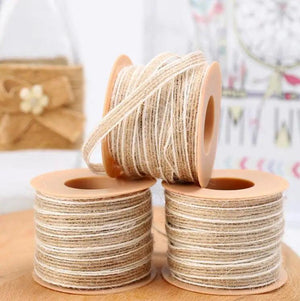 Natural Jute Rope Cord String Burlap Ribbon Crafts Sewing DIY Jute Hemp Wedding