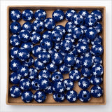 20Pcs 16MM Snowflake Star Wooden Beads DIY Christmas Decoration Toys Bracelet