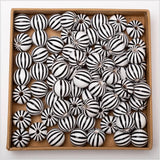 20Pcs 16MM Snowflake Star Wooden Beads DIY Christmas Decoration Toys Bracelet