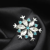 10pcs 27MM Snowflake Shaped Rhinestone Buckle Christmas Card Decoration