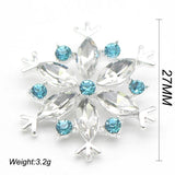 10pcs 27MM Snowflake Shaped Rhinestone Buckle Christmas Card Decoration