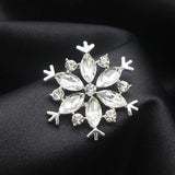 10pcs 27MM Snowflake Shaped Rhinestone Buckle Christmas Card Decoration