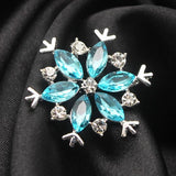10pcs 27MM Snowflake Shaped Rhinestone Buckle Christmas Card Decoration
