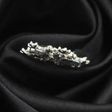 10pcs 27MM Snowflake Shaped Rhinestone Buckle Christmas Card Decoration