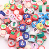 Christmas Polymer Clay Beads for Jewelry Making DIY Xmas Decoration