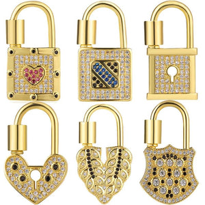 Spiral Lock Chains Pendant Punk Jewelry Making Decorative Clasps