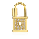 Spiral Lock Chains Pendant Punk Jewelry Making Decorative Clasps