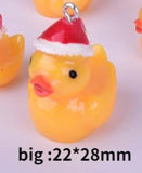 10pcs Christmas Duck Charms Pendants for Jewelry Making