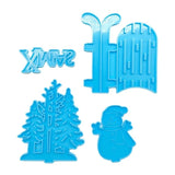 Christmas Resin Molds Xmas Decoration Elk/Snowman/Forest/Balloon Epoxy Mold