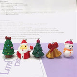 3D Resin Christmas Tree Hanging Key Chain Santa Claus Snowflakes