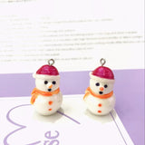 3D Resin Christmas Tree Hanging Key Chain Santa Claus Snowflakes