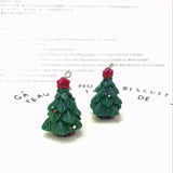 3D Resin Christmas Tree Hanging Key Chain Santa Claus Snowflakes