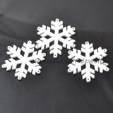100pcs Christmas Snowflake Wooden Charms for Home Decoration
