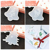 3Pcs Christmas Trees Elk Ornament Silicone Mould Resin Mold Xmas Decor Craft DIY