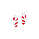 DIY Christmas Cane Charm Red Enamel Metal Jewelry Making