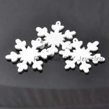 100pcs 36mm Christmas Snowflake Wooden Charms for Home Decoration