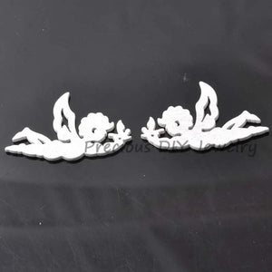 100pcs Christmas Cupid Wooden Charms for Home Decoration