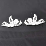 100pcs Christmas Cupid Wooden Charms for Home Decoration