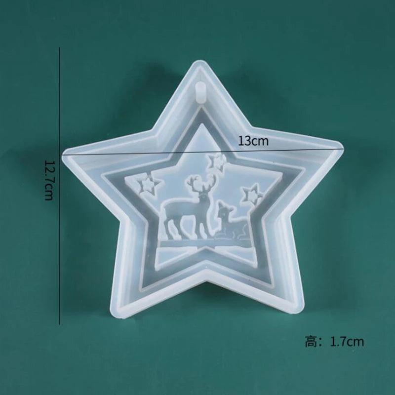 Silicone Christmas Star Charms Resin Decoration Craft Mold