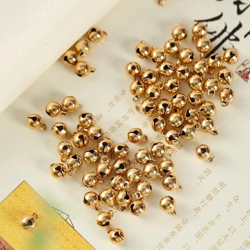 100pcs 6mm Small Metal Jingle Bells for DIY Crafts/Decorations
