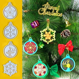 Christmas Tree Pendant Epoxy Resin Mold Xmas Party Decor Silicone Mould