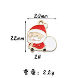10PCS Metal Alloy Christmas Decorations Merry Christmas Charm Decor Xmas Gift