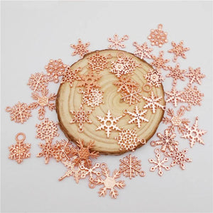 100g/Pack Christmas Snowflake Charms for Jewelry Making