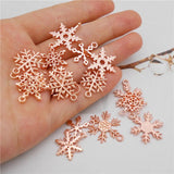 100g/Pack Christmas Snowflake Charms for Jewelry Making