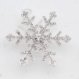 5pcs 4.5cm Silver Snowflake Decoration Rhinestone Jewelry Accessories