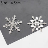 5pcs 4.5cm Silver Snowflake Decoration Rhinestone Jewelry Accessories