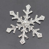5pcs 4.5cm Silver Snowflake Decoration Rhinestone Jewelry Accessories