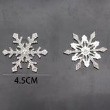 5pcs 4.5cm Silver Snowflake Decoration Rhinestone Jewelry Accessories