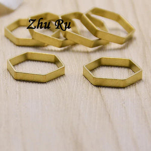 20pcs 18mm Year Hexagon Charms for Jewelry Making Christmas Decor