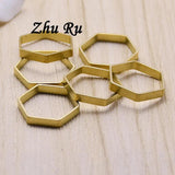 20pcs 18mm Year Hexagon Charms for Jewelry Making Christmas Decor