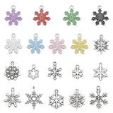 Christmas Snowflake Charms Alloy Silver And Enamel Necklace Pendant