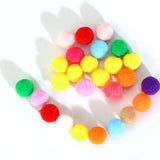 100pcs Kids DIY Polyester Christmas Pompom Toy Craft Supplies Mini Fluffy Pompon