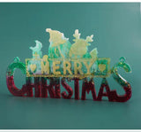 Christmas Letter Mirror Silicone Resin Mold DIY Crafts