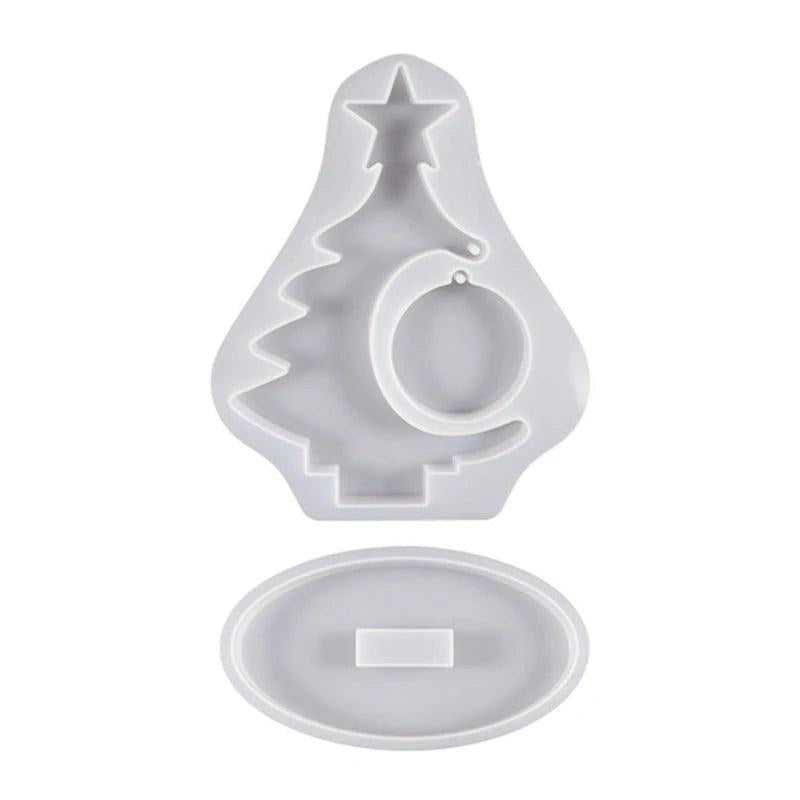 Christmas Tree Photo Frame Epoxy Resin Mold with Bracket
