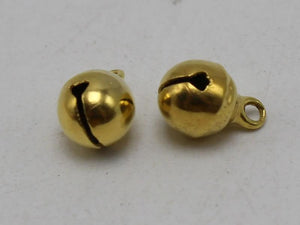 Christmas Silver-plate Jingle Bells Beads Charms 6mm DIY Craft