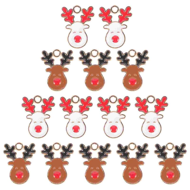 20PCS Christmas Elk Pendant Alloy Necklace Bracelet DIY Charms