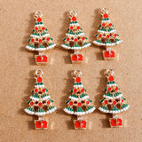 10pcs Christmas Tree Charms Pendants for Jewelry Making Crafts