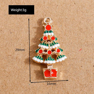 10pcs Christmas Tree Charms Pendants for Jewelry Making Crafts