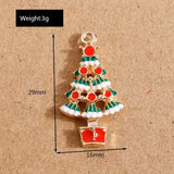 10pcs Christmas Tree Charms Pendants for Jewelry Making Crafts